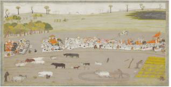 A Nawab and his retainers in Procession, Murshidabad,